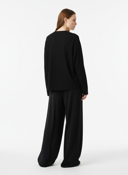 Elegant Pearl-Embellished Oversized T-Shirt