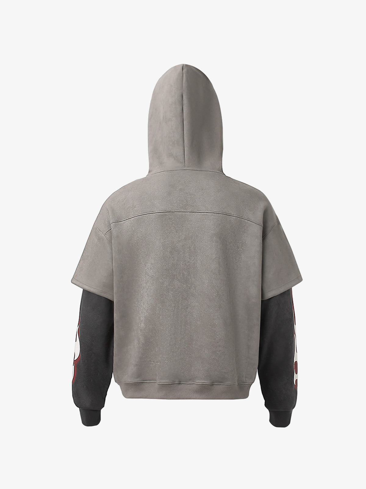 Suede Large Pocket Faux Two-Piece Zipper Short Jacket