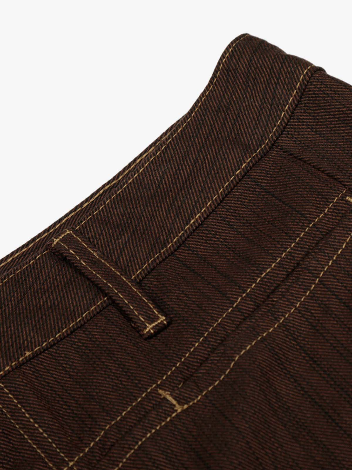 Vintage Contrast Thread Barrel Pants