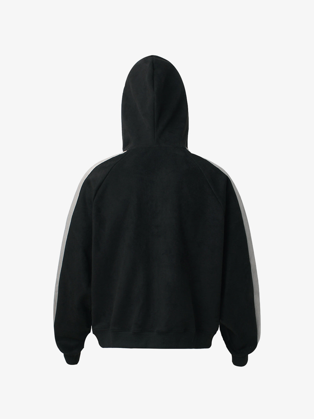 Suede Foam Letter Patchwork Zipper Shorts Jacket