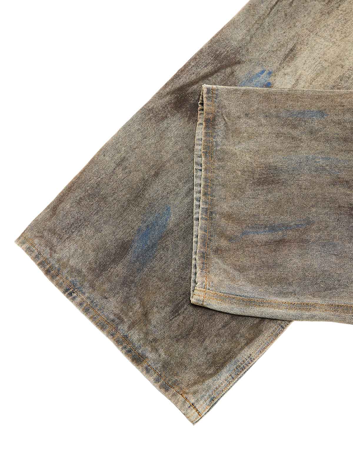 Dirty-Dyed Wasteland Style Baggy Jeans