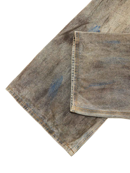 Dirty-Dyed Wasteland Style Baggy Jeans