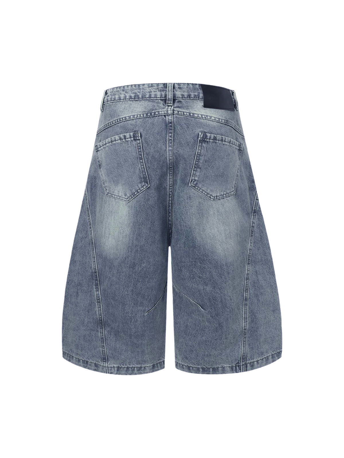 Distressed Ripped Deconstructed Split Barrel Jorts
