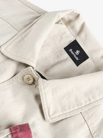Street Multi-Pocket Cropped Work Jacket