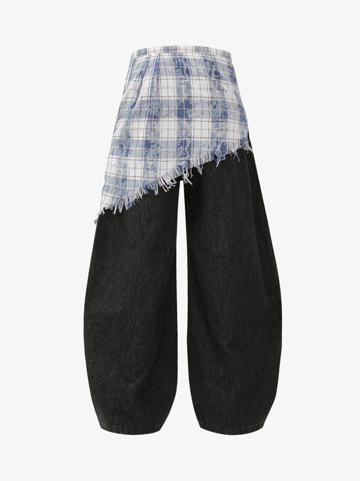 Stylish Wide-Leg Pants with Plaid Tie Belt - Perfect for Casual and Fashionable Looks