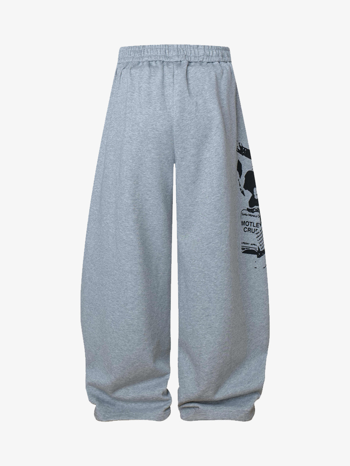 Stylish Wide-Leg Pants with Graphic Print and Text Design for Casual Wear