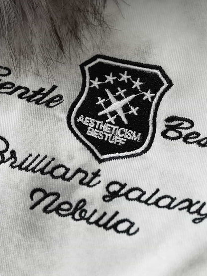 Winter-Ready Corduroy Jacket with Faux Fur Trim for Men