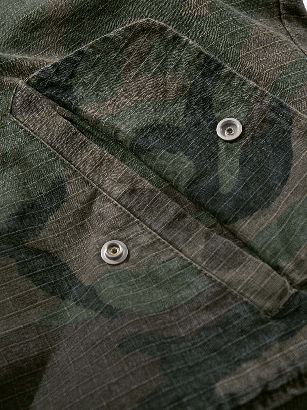 Camouflage Bomber Jacket with Detachable Hood - Perfect for Casual and Outdoor Adventures