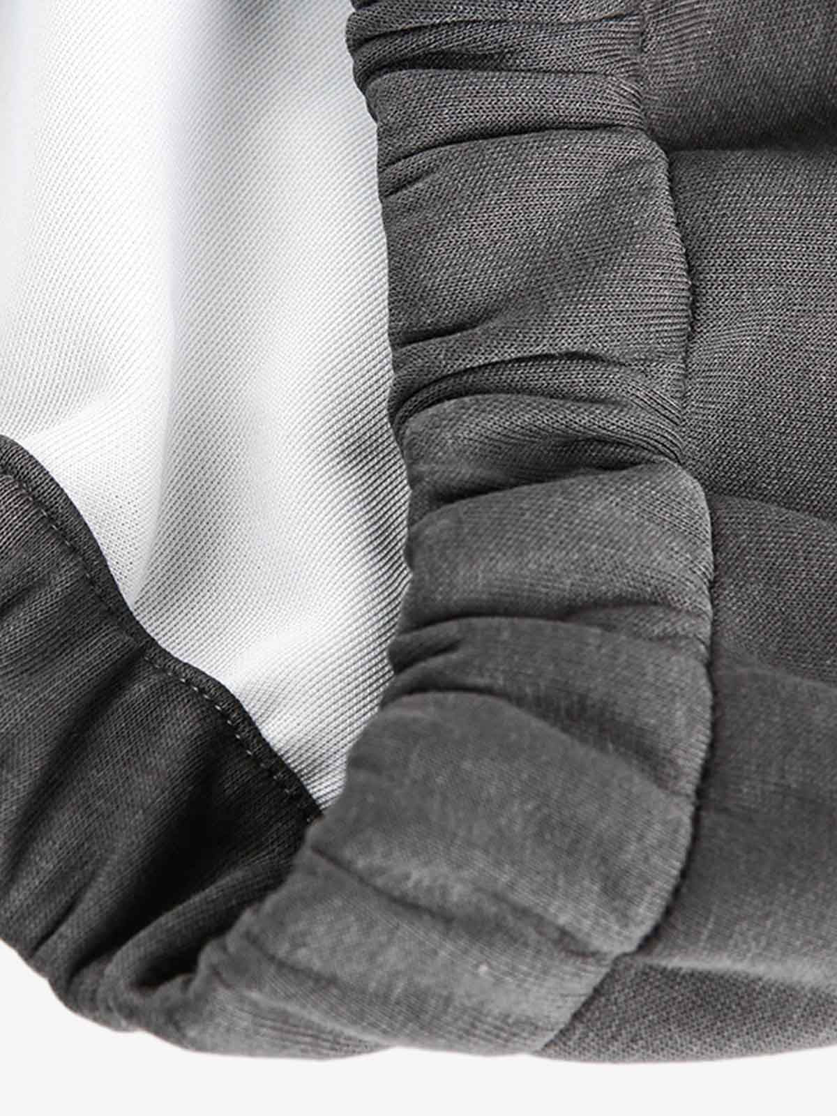 Street Deconstructed Split Zippered Hooded Sweatshirt