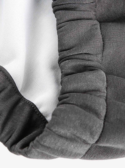 Street Deconstructed Split Zippered Hooded Sweatshirt