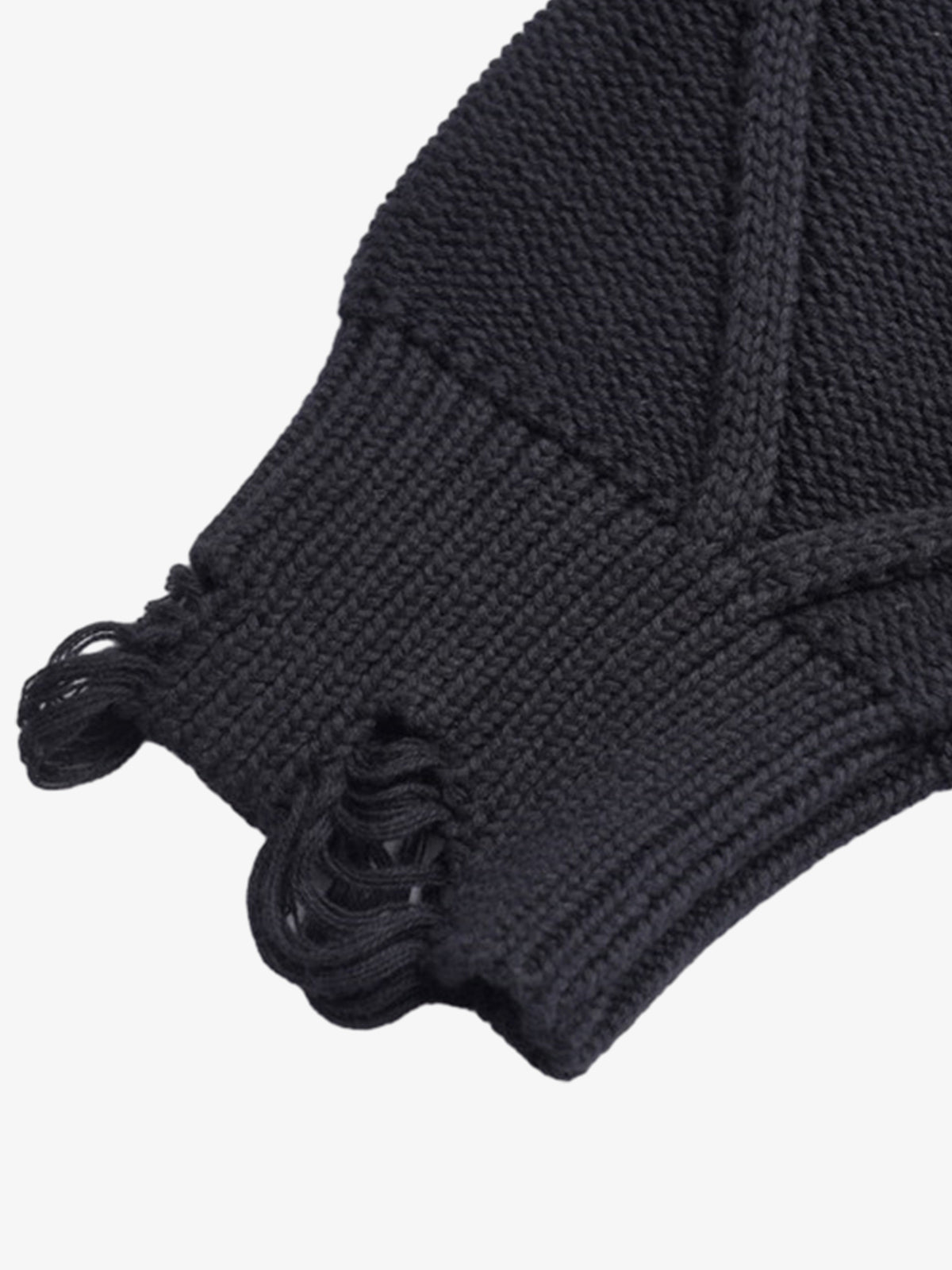 Paint Spray Hole Cable Crewneck Sweater