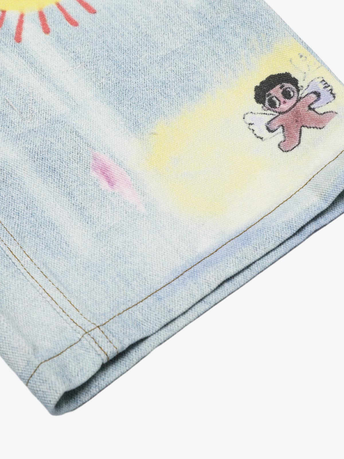 Retro Spray Graffiti Fun Straight Jeans