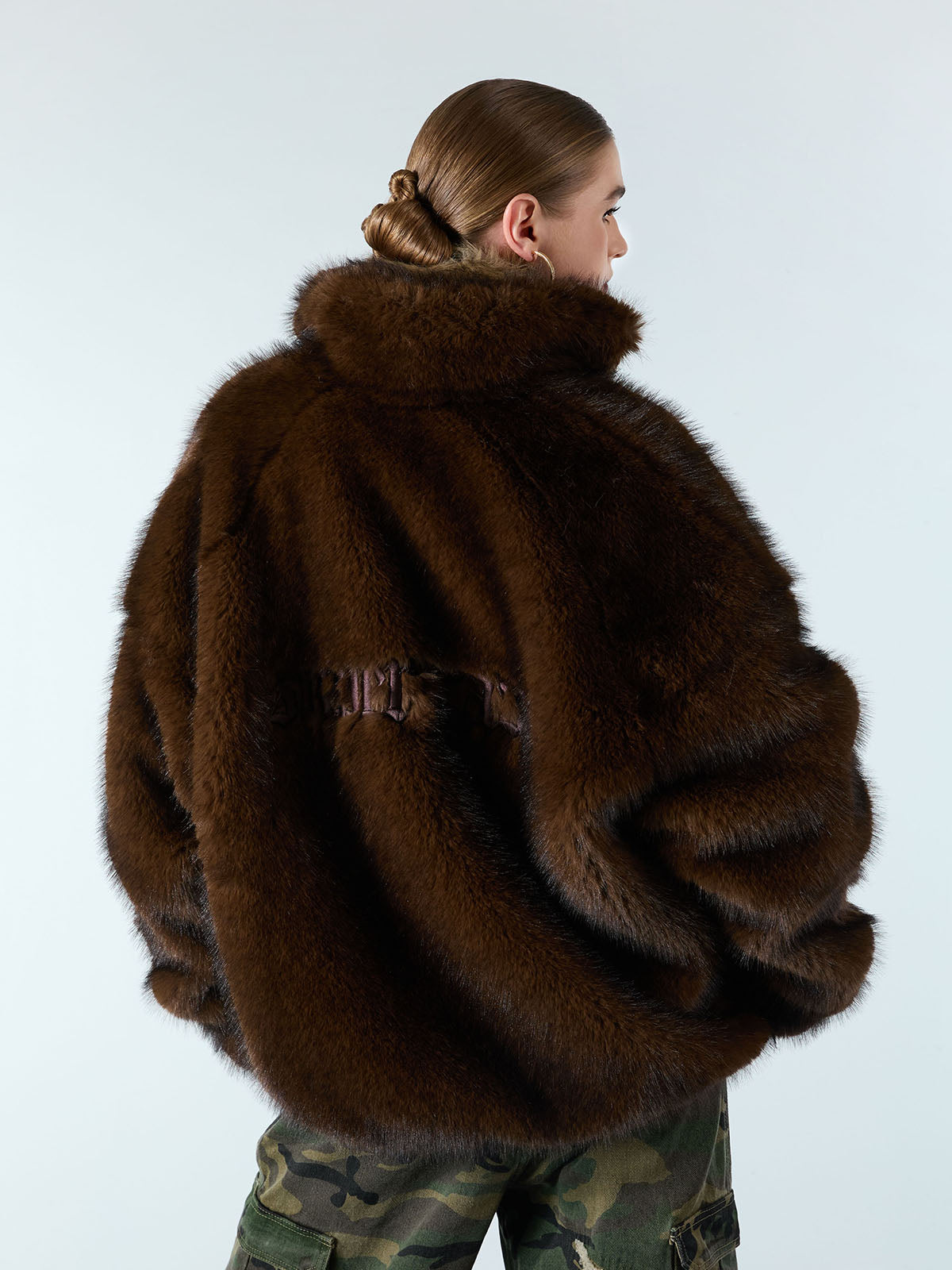 Supermade Embroidered Fur Jacket - 2486