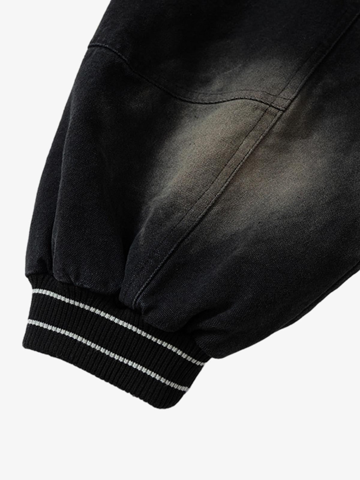 Thesupermade Gradient Bleached Technical Baseball Jacket