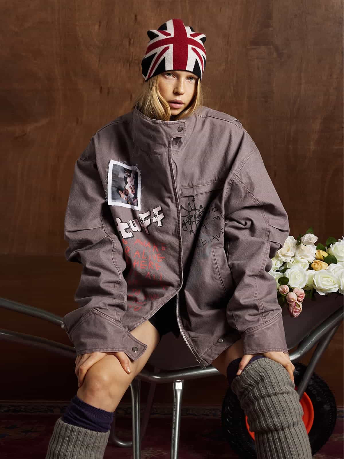 Winter-Ready Corduroy Jacket with Faux Fur Trim for Men