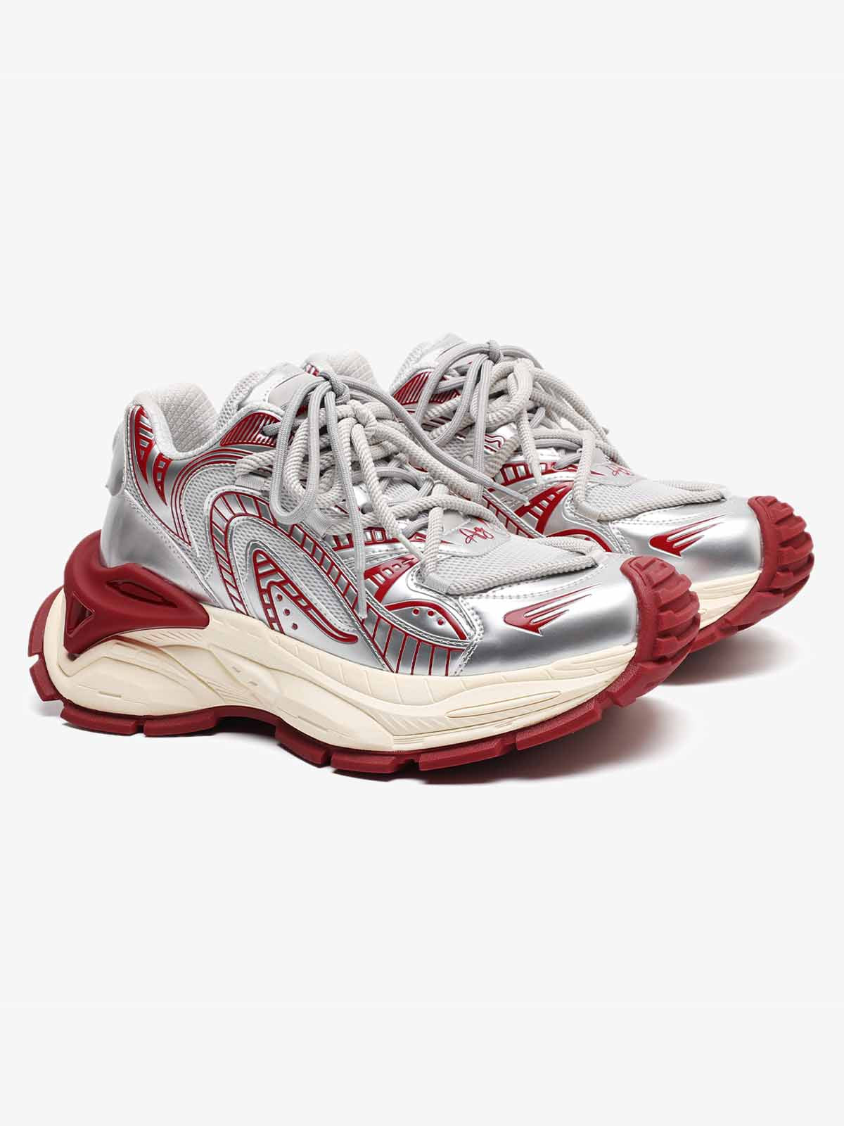 Thesupermade American Retro Invisible Height-enhancing Thick-soled Mecha Sneakers