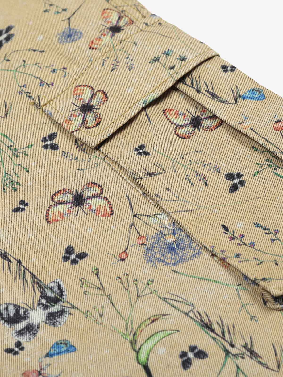 Retro Jacquard Straight-Leg Personalized Work Pants