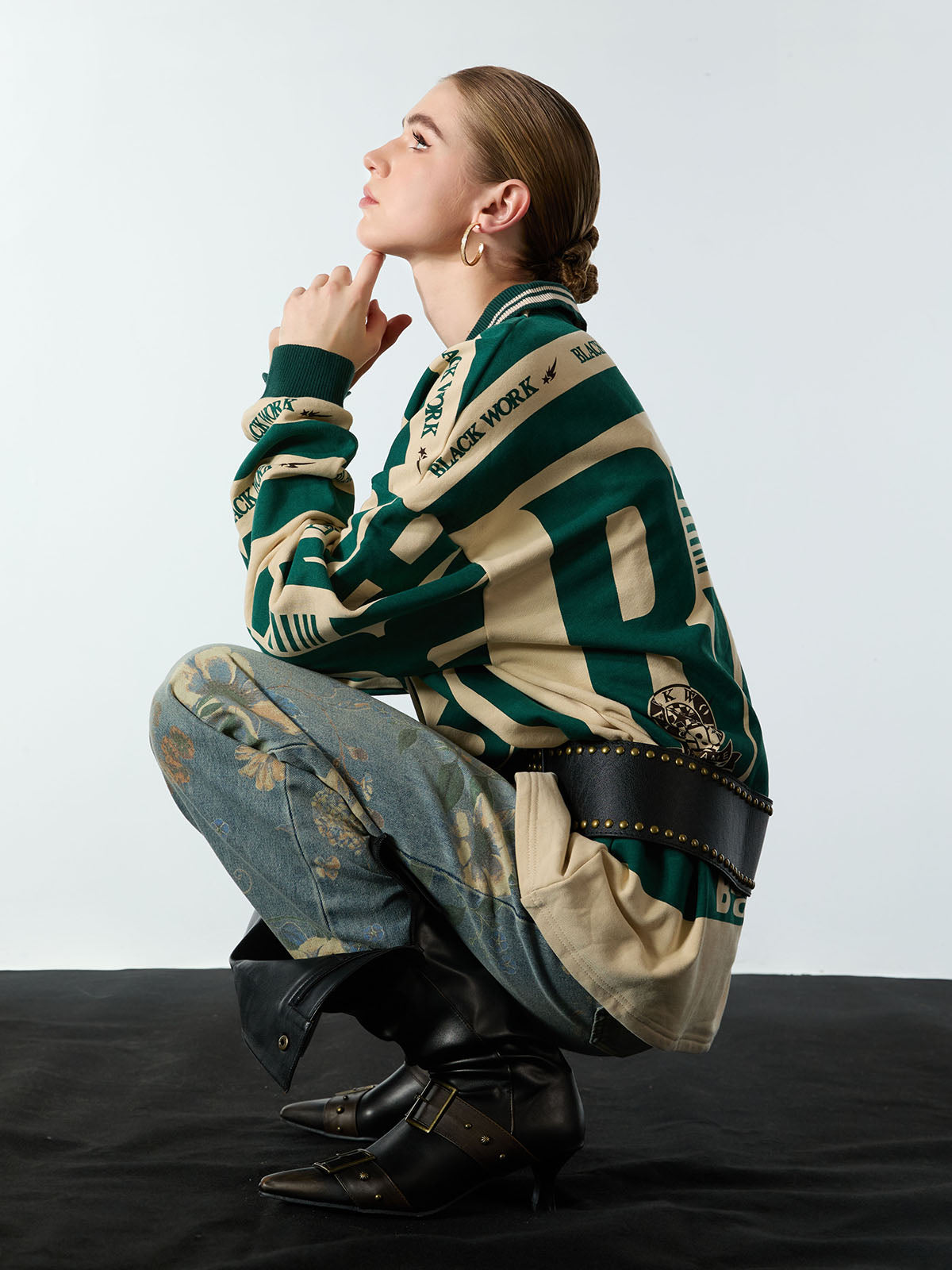 Retro Typography Polo Tee -1252