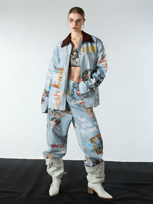 Artistic Renaissance Denim Set - 2484
