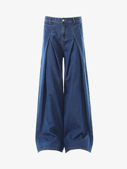 High-Waisted Wide-Leg Cargo Pants with Unique Pocket Design