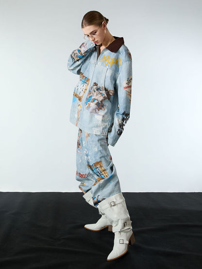 Artistic Renaissance Denim Set - 2484