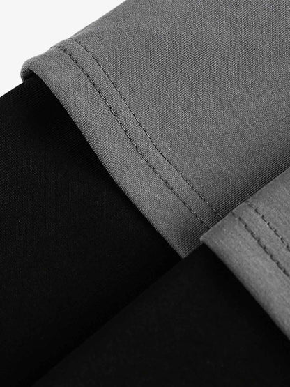 Faux Two-Piece Layered Half-Zip Pullover Long Sleeve T-Shirt