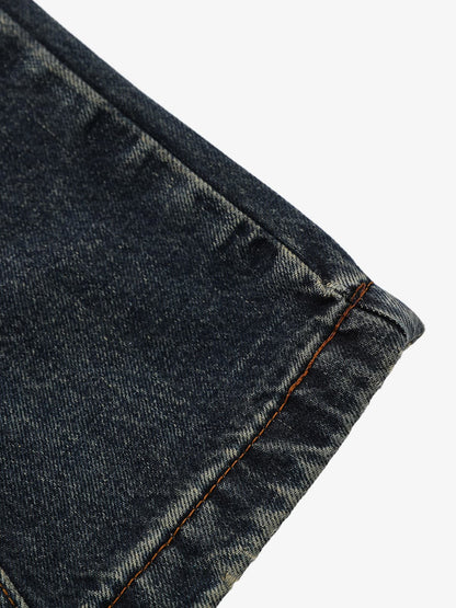 High-Waisted Wide-Leg Cargo Pants with Unique Pocket Design