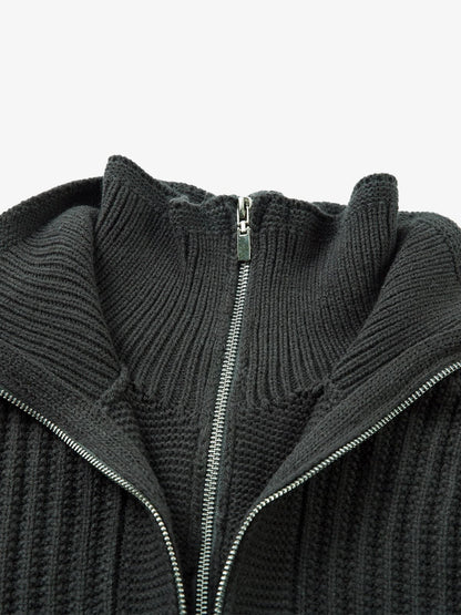 Men's Ribbed Half-Zip Sweater - Stylish and Cozy for Everyday Wear