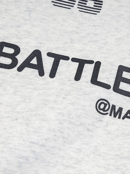 Retro Contrast Color Letter Print Hoodie