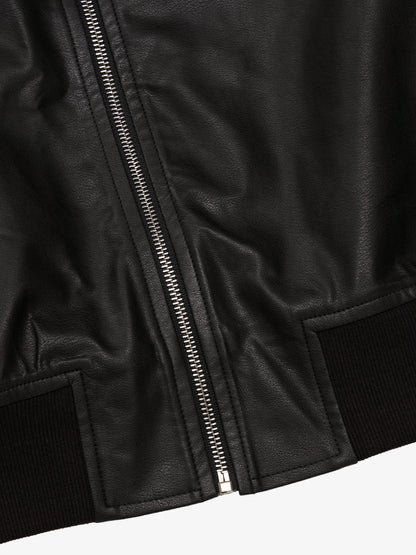 Thorn Destruction Frame Pattern Leather Vest