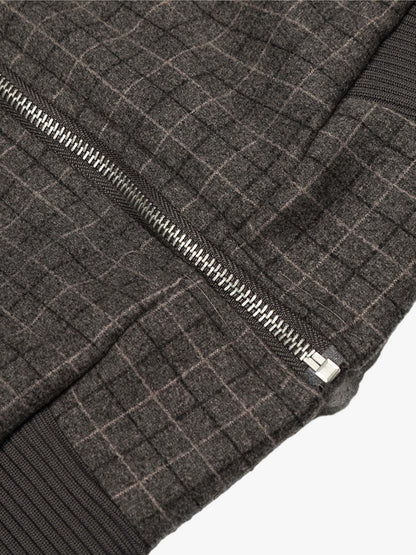 Plaid Bomber Jacket with Faux Fur Collar - Perfect for Casual Winter Wear