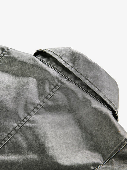 Classic Bomber Jacket with Plaid Collar Detail for Men