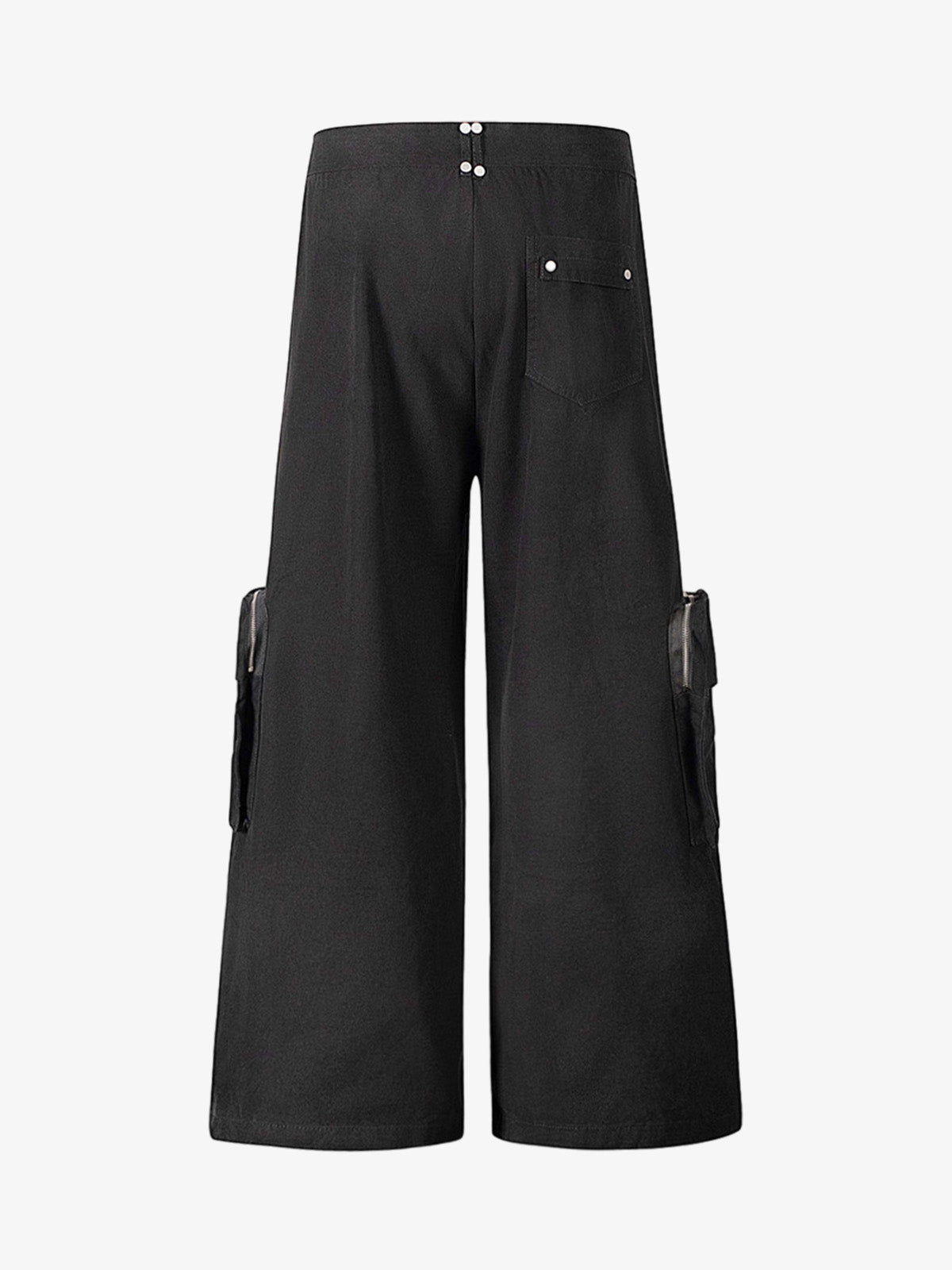 Street Metal Stud Zipper Multi-Pocket Workwear Casual Pants