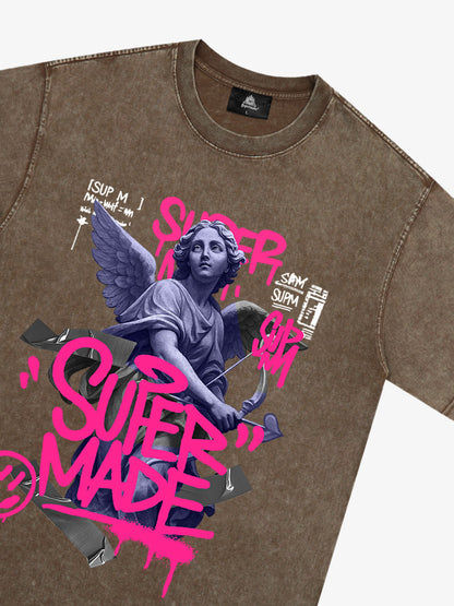 Street Lucky Angel graphic design T-shirt