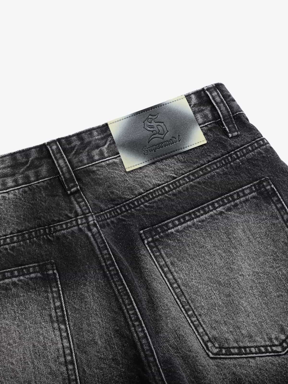 High-Waisted Wide-Leg Cargo Pants with Unique Pocket Design