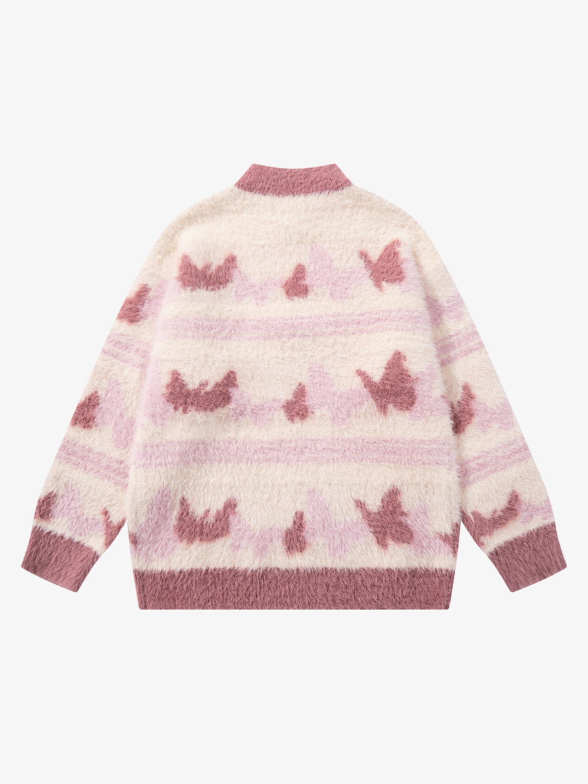 Cozy Pink Patterned Sweater for Women - Perfect for Fall and Winter Outfits