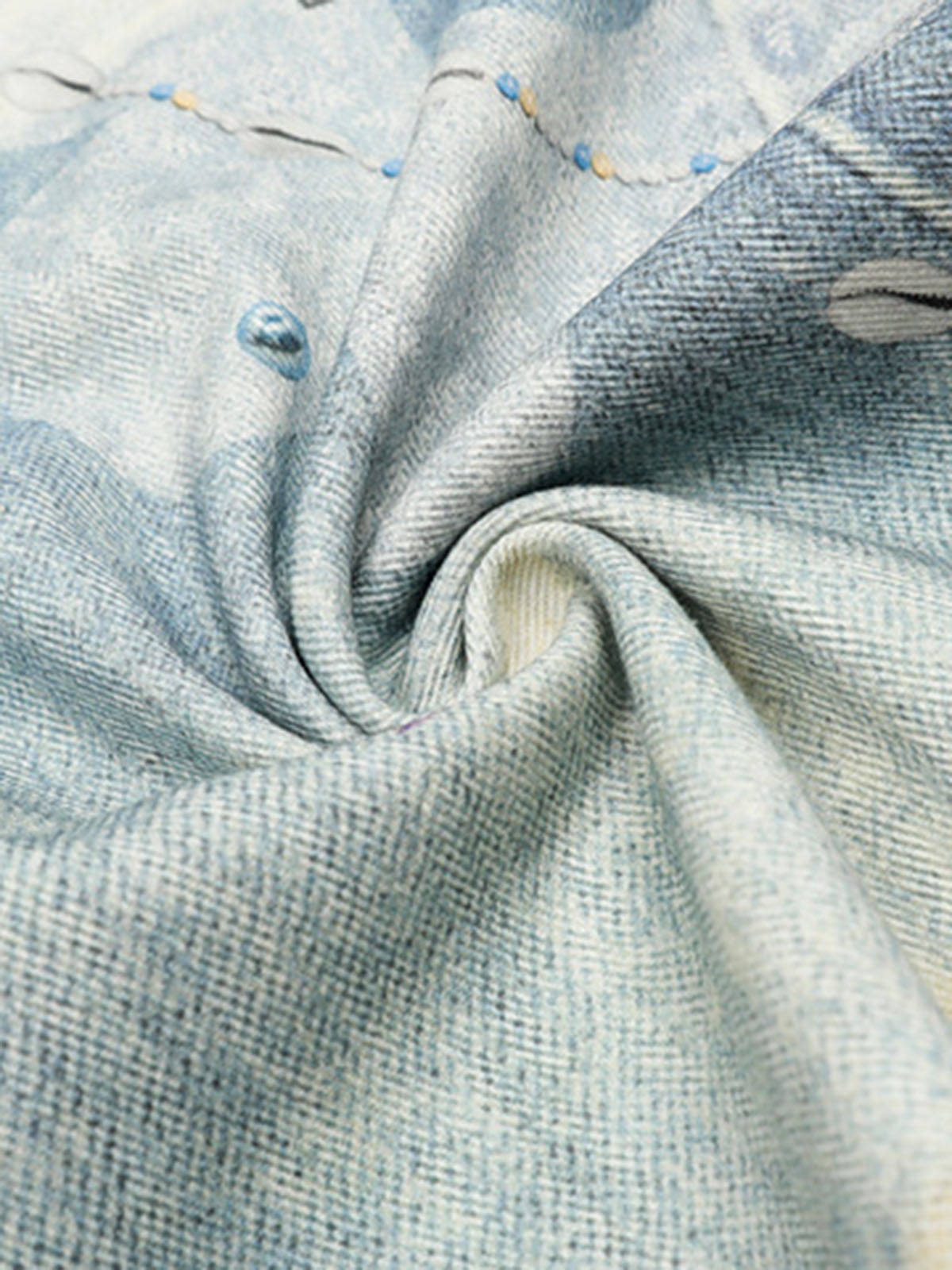 Hand-Painted Floral Denim Shorts for Summer Fashion