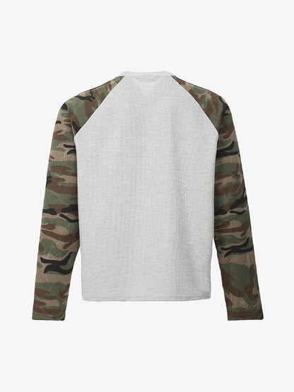 Certified Forces Camo Raglan Long Sleeve Top for Men - Perfect for Casual and Outdoor Activities