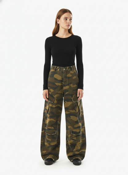 Vintage Camouflage Machete Workwear Pants