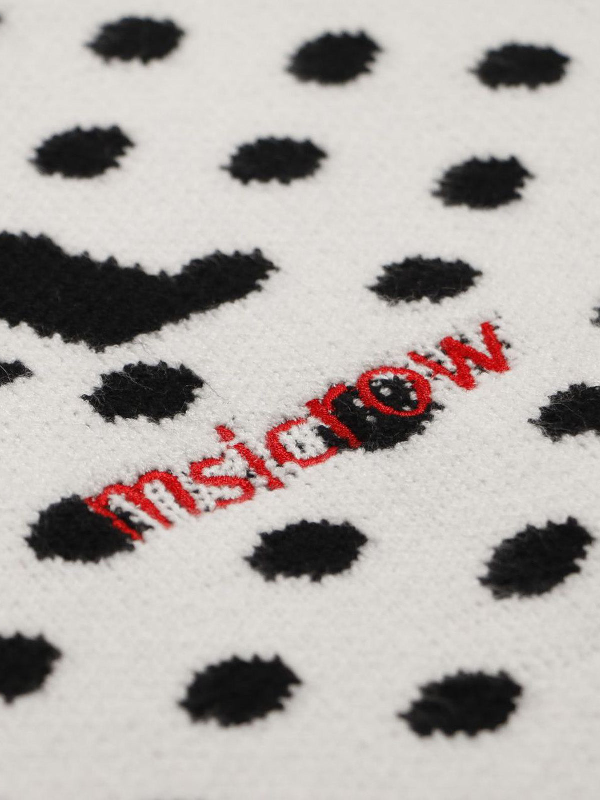 Stylish Polka Dot Sweater with "Good Luck" Embroidery for Festive Occasions