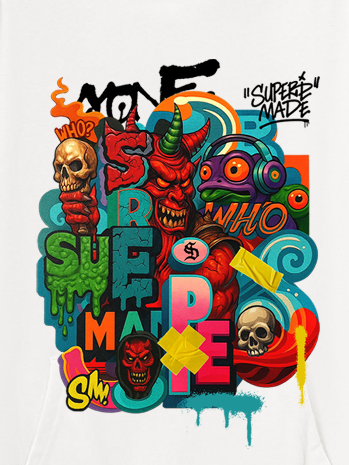 Thesupermade Devil Street Graffiti Carnival Hoodie