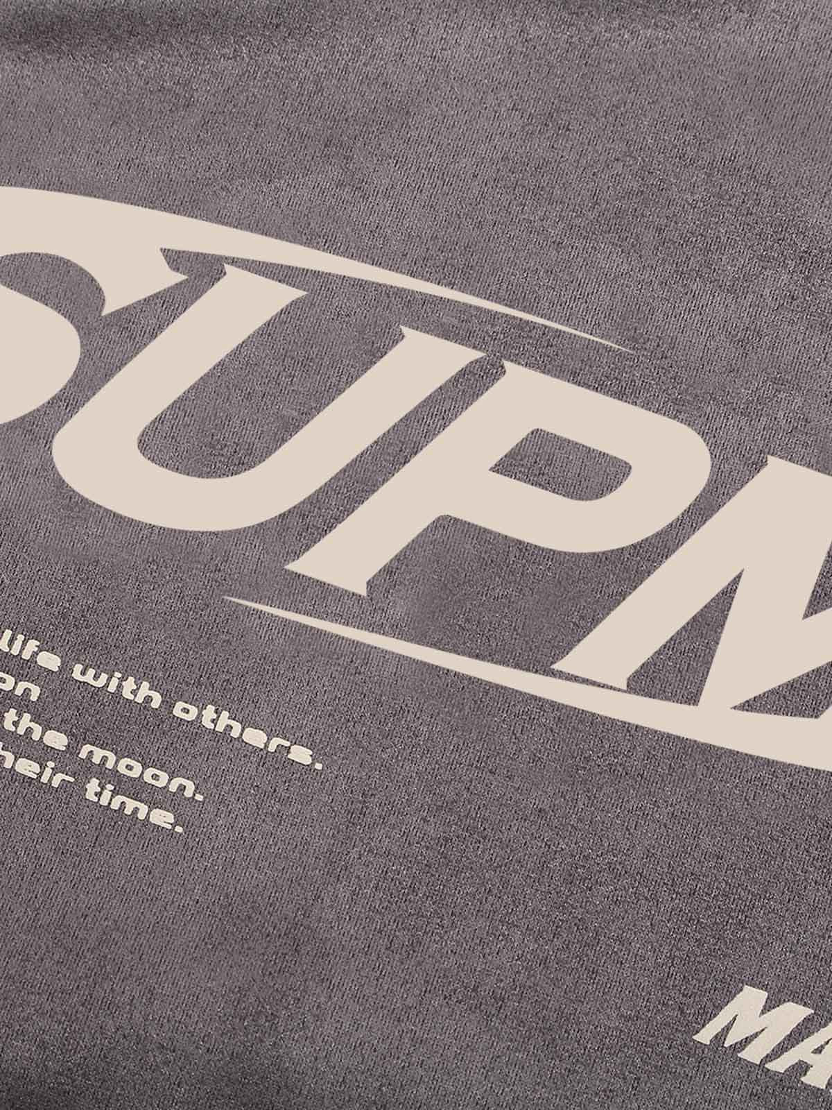 Jersey Deconstructed Contrast Color Stitching Print T-shirt - 2407