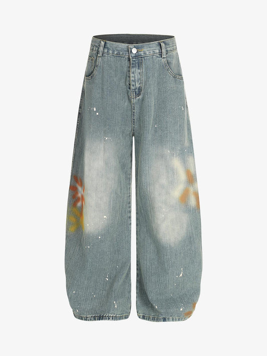 Washed Slub Machete Dye Jeans