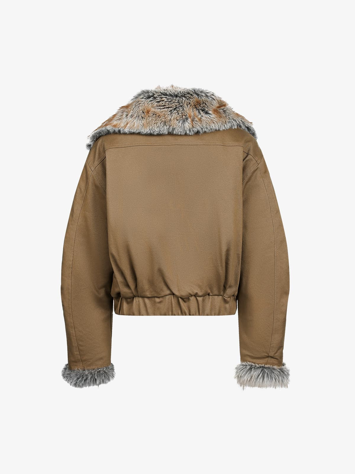 Winter-Ready Corduroy Jacket with Faux Fur Trim for Men
