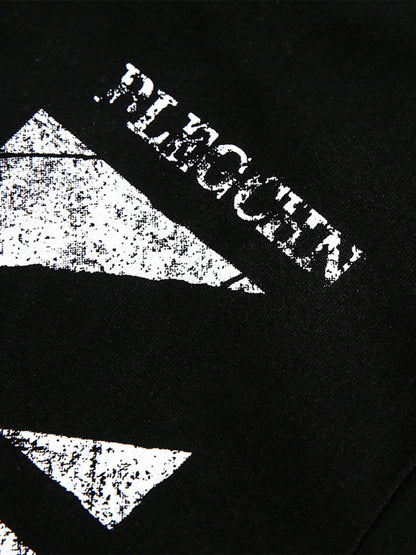 Double Collar Design Printed T-shirt