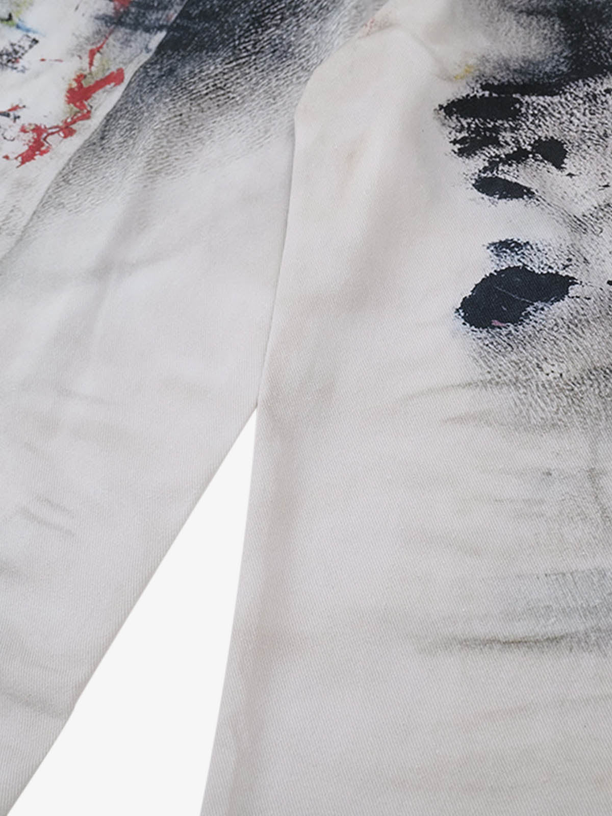 Artistic Splash Wide-Leg Jeans - Perfect for Casual and Fashionable Looks