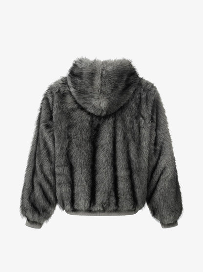 Stylish Faux Fur Hooded Jacket for Winter Warmth and Fashion