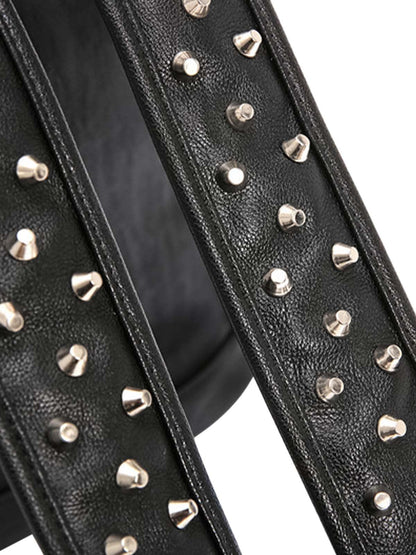 Rivet Crocodile-Print Backpack - 2464