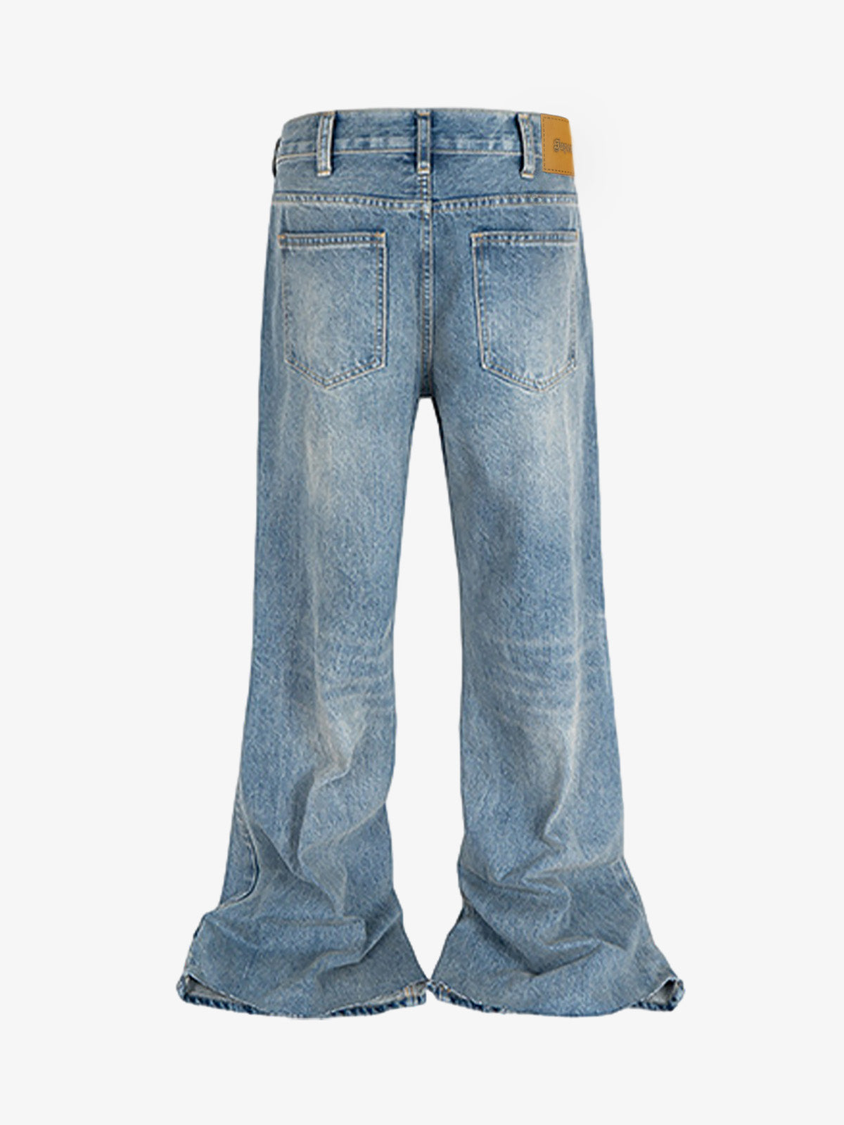 Washed Whitened Flared Jeans