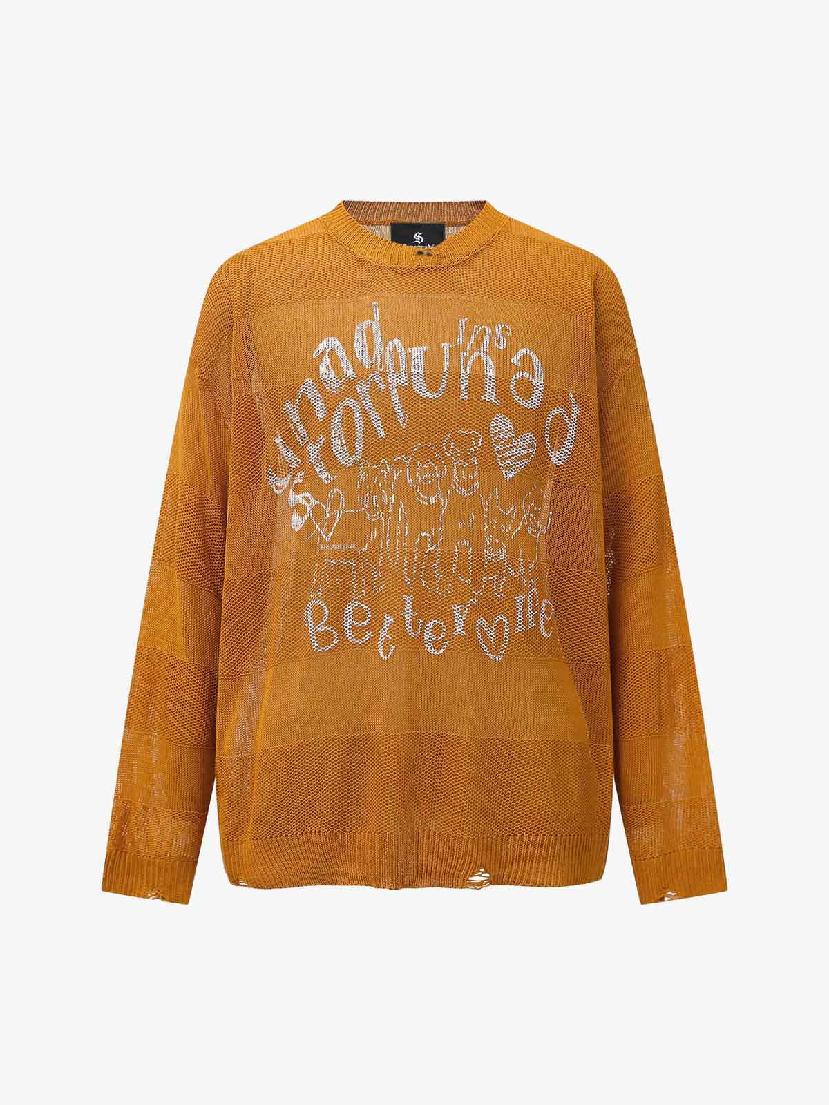 Vintage Hollow Hole Sweater